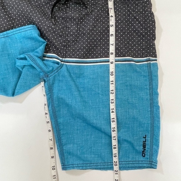 O'Neill Men’s Size 31 Board Shorts Swim Trunks Blue/Black Dots/Stripes - Picture 7 of 10